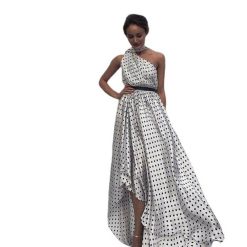 Robe Asymetrique A Pois Soiree