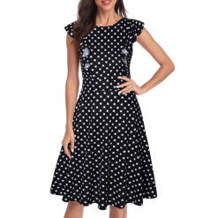 Robe Patineuse À Pois