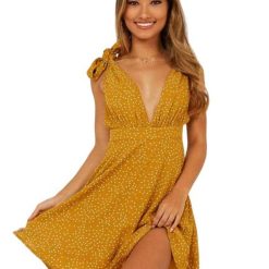 Robe Manche Longue A Pois Sans