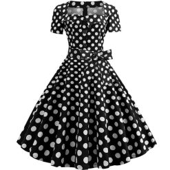 Robe D Ete A Pois De Soiree Grande Taille