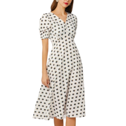 Robe Fraicheur Longue À Pois