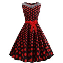 robe a pois noir pois rouge