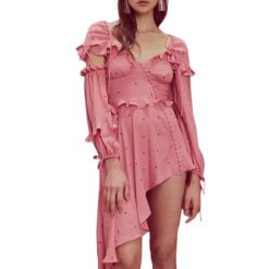 Robe Asymetrique A Pois Epaule