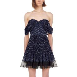 Robe Dentelle A Pois Soiree