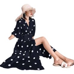 Robe Longue A Pois Manches Ete