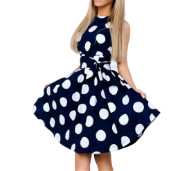 Robe De Soirée Chic Et Tendance À Pois