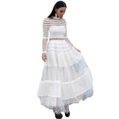 Robe Dentelle A Pois Haut