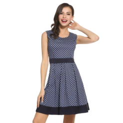 Robe Crayon À Pois Année 50