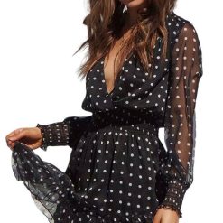 Robe A Pois Courte Jupe De Plage