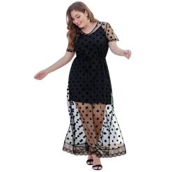 Robe Dentelle A Pois Soiree