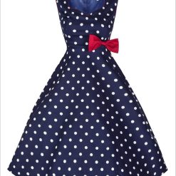 robe bleu a pois