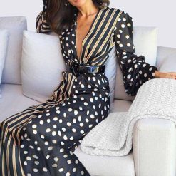 Robe Longue A Pois Taille Empire