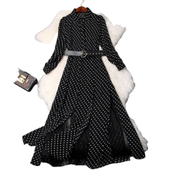 Robe Longue À Pois Pin Up Sandro Bardot