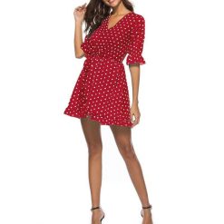 Robe Evasee A Pois De Mariee