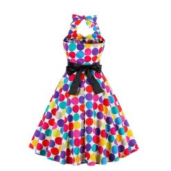 robe a petit pois multicolores