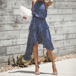 Robe à Pois##Robe à Pois<br> sans manches licou - coccinelle-paradis