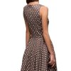 robe droite a pois marron