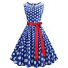 robe a pois bleu a pois blanc