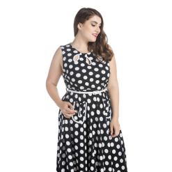 Robe Vintage À Pois Année 50 Grande Taille