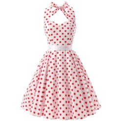 Robe Dentelle A Pois Vintage