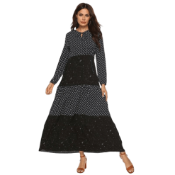 Robe Longue À Pois Grande Taille