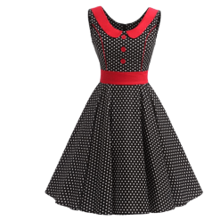 Robe À Pois Élégante Vintage Unique