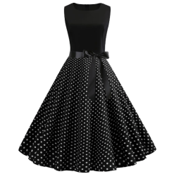 Rétro Robe Femmes À Pois Année 50