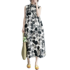Robe Longue À Pois Vintage