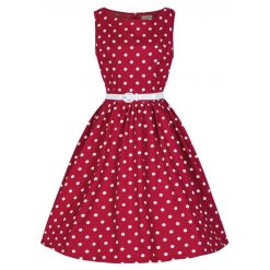 robe a pois annee 50 femmes taille party rouge