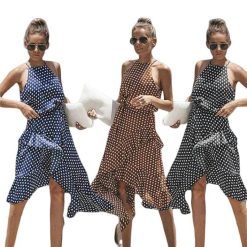Robe A Pois Ceinture Femme