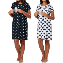 Robe De Grossesse À Pois Années 50 Manches Coeur Middleton