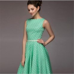 robe bal rouge a pois courte