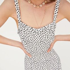 robe a pois noir et blanc