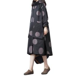 Robe Longue A Pois Tunique Femme Coton