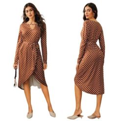 Robe Longue A Pois De Bal