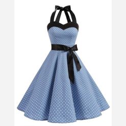 Robe Bustier A Pois Vintage