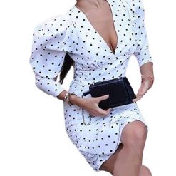 Robe Longue A Pois Moulante Bustier