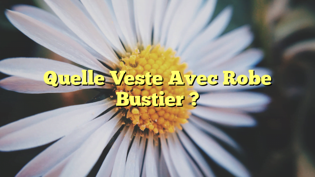 Quelle Veste Avec Robe Bustier ?