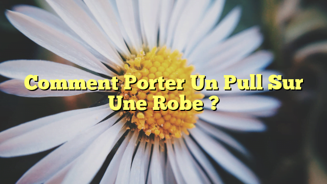 Comment Porter Un Pull Sur Une Robe ?