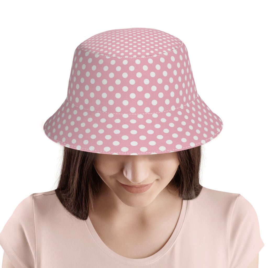 Chapeaux de pêcheur rose à pois, nouveaux chapeaux seau d'automne mignons pour garçons et filles, casquette de plage de sable, livraison directe 2