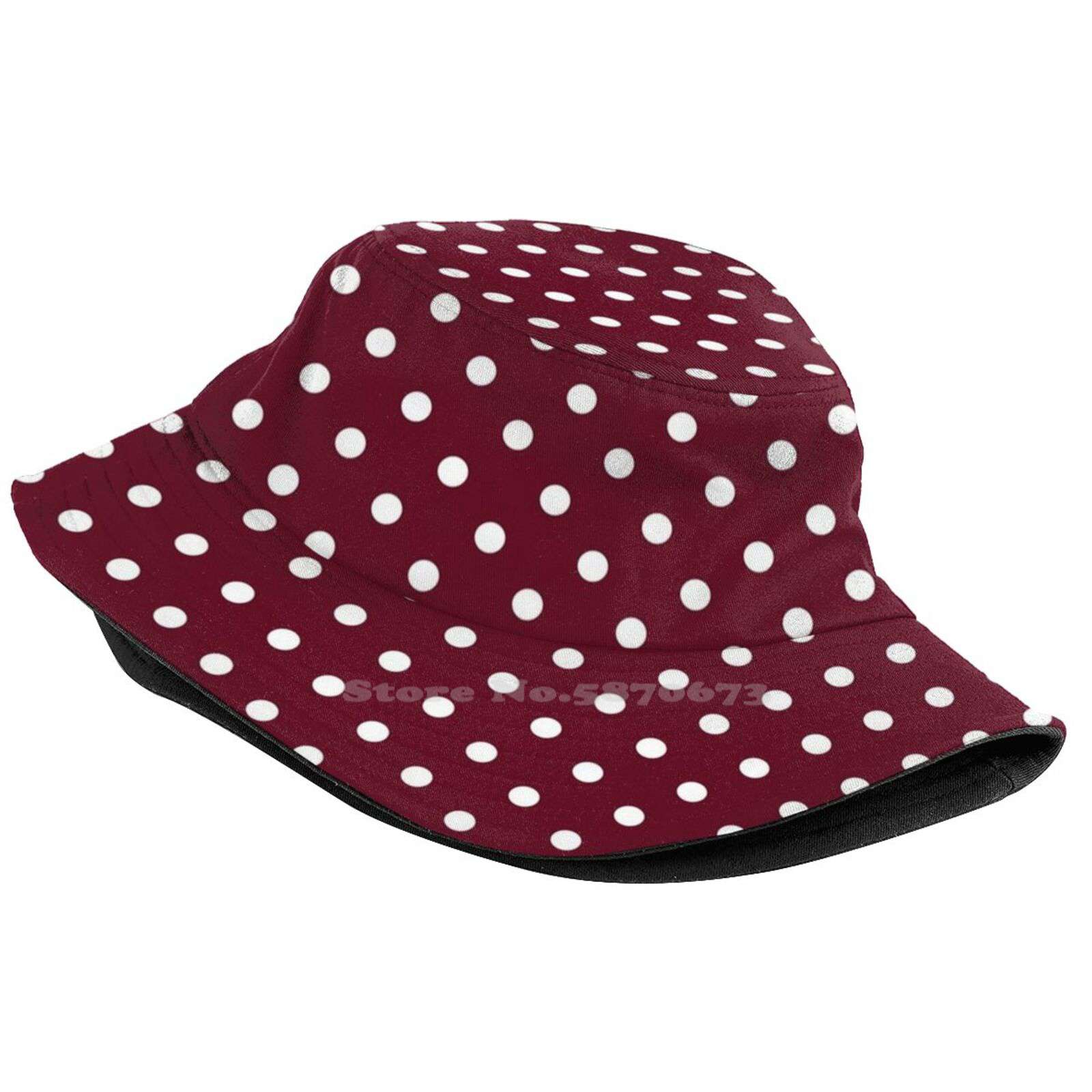 Chapeaux pliables à pois blancs pour femmes et hommes, protection UV, motif à pois, mignons, modernes, ajustés de base, E27 2