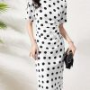 ZANZEA-Robe d'été bohème à pois pour femmes, col rond, vintage, vacances, slim plissé, décontracté, longueur au genou, robe élégante, été, 2023 1