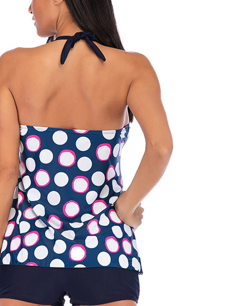 Maillot de bain deux pièces, Tankini, grande taille, à pois, avec short, taille haute, pour femmes, vêtements de plage, 5xl, 2021 2