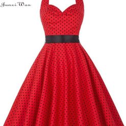 Robe Vintage Pois Femme Élégante Chic