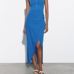 ICCLEK Traf-Robe à pois pour femmes, robes à bretelles minces, robes de Rhpour occasions formelles, robes de soirée, été, nouveau, 2023 1