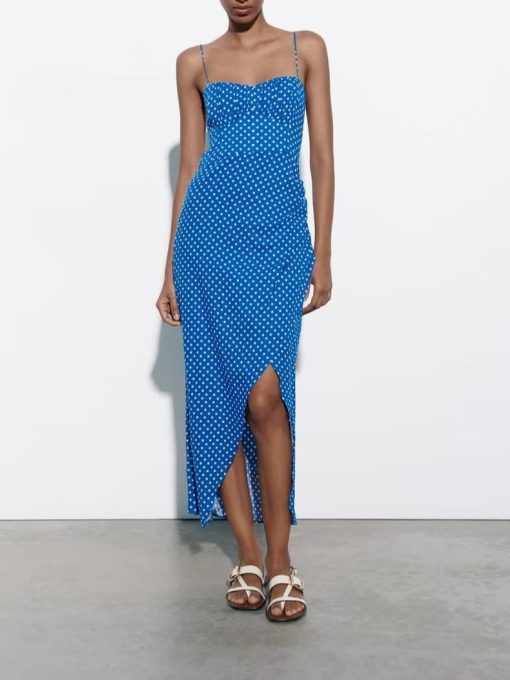 ICCLEK Traf-Robe à pois pour femmes, robes à bretelles minces, robes de Rhpour occasions formelles, robes de soirée, été, nouveau, 2023 1