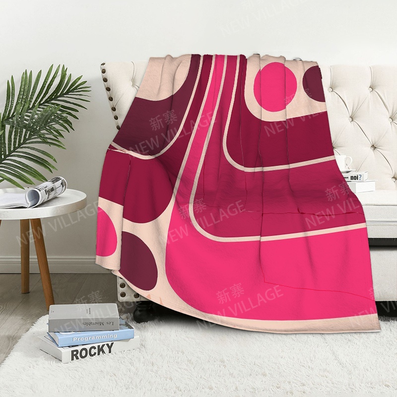 Couverture Plaid à Motif Géométrique Doux et Poilu pour Canapé, Couvertures Chaudes pour le Genou, Couvre-Lit, Décor Boho, Polaire Chaude, Nordique, Vintage, Hiver