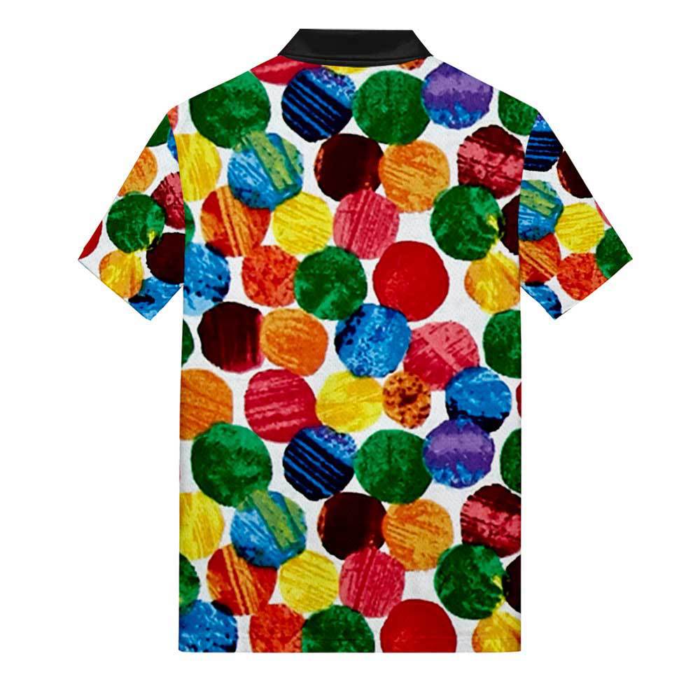 Chemise à revers à motif imprimé 3D, nouvelle chemise à revers à manches courtes, à pois, décontractée et ample pour tous les jours, 2022 2