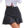Mini Jupe Volants Imprimée Streetwear Élégant