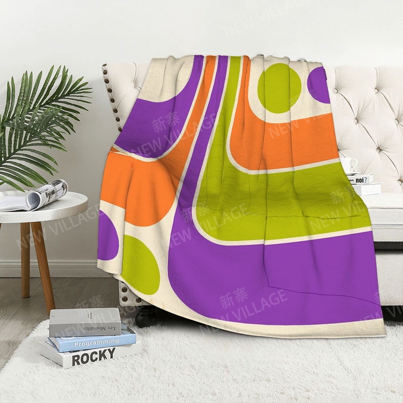 Couverture Plaid à Motif Géométrique Doux et Poilu pour Canapé, Couvertures Chaudes pour le Genou, Couvre-Lit, Décor Boho, Polaire Chaude, Nordique, Vintage, Hiver